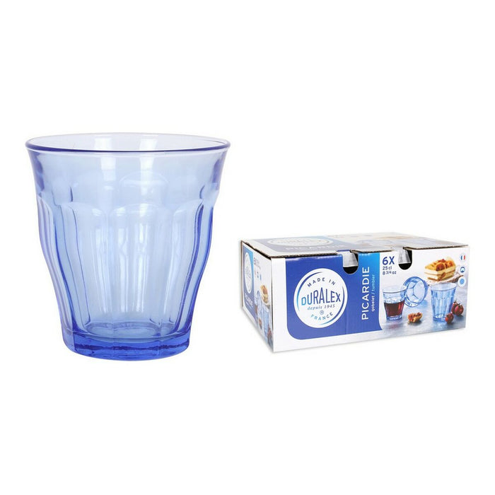 Set de pahare Duralex Picardie Geam Albastru 250 ml (6 Unități)