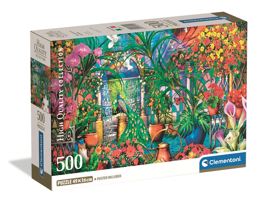 Puzzle Clementoni, colecția Compact, The Greenhouse Caretakers, 500 piese, 49 × 36 cm