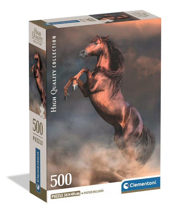 Puzzle Clementoni, colecția High Quality, Wild Red Stallion, 500 piese, 36 × 49 cm