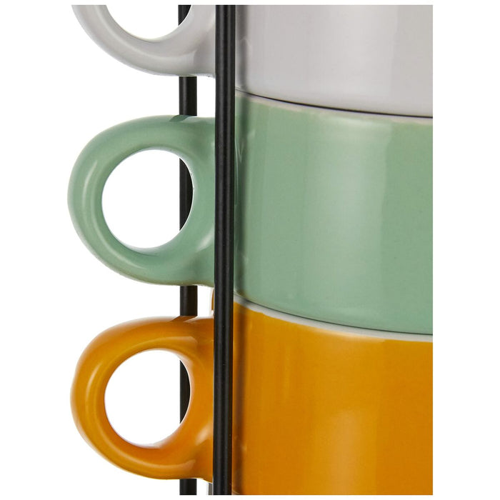 Set de 6 Căni de Cafea Secret de Gourmet Cu suport