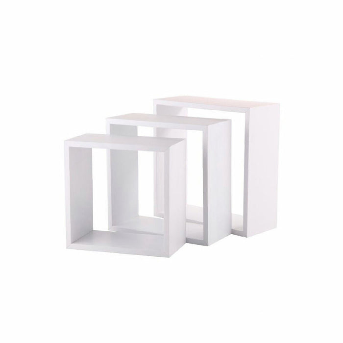Rafturi 5five Cuburi [n.t.: figura geométrica] / Găleți [n.t.: recipiente de agua, de basura] Alb 3 Piese Lemn MDF