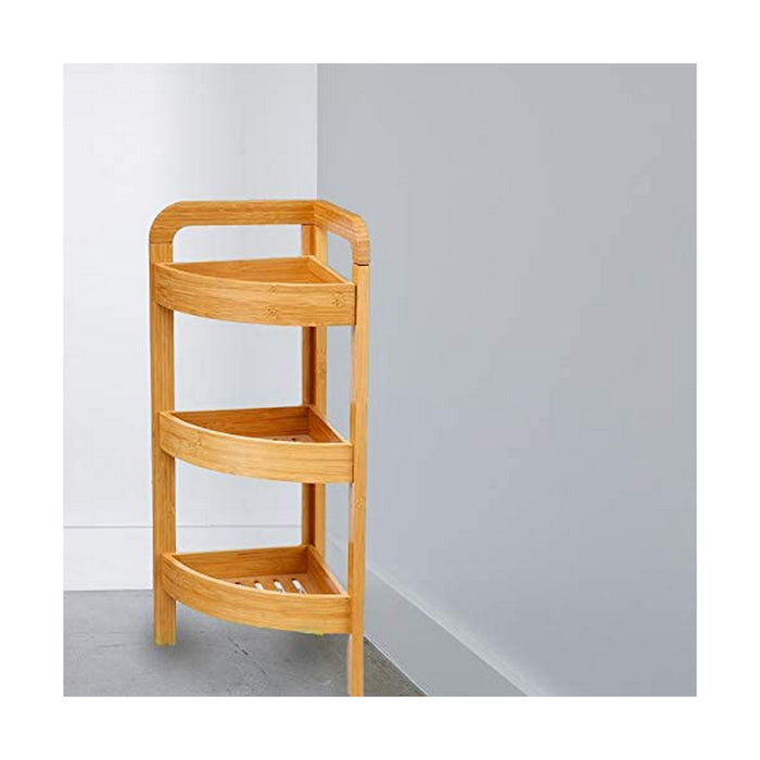 Etajeră de Colț 5five 3 Rafturi 23 x 23 x 61 cm Bambus