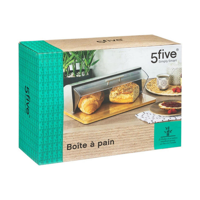 Coș pentru pâine 5five Bambou cuisine Argintiu