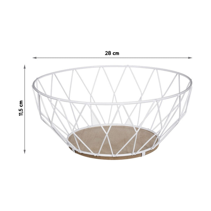 Fructieră Secret de Gourmet Metal Alb Ø 28 cm