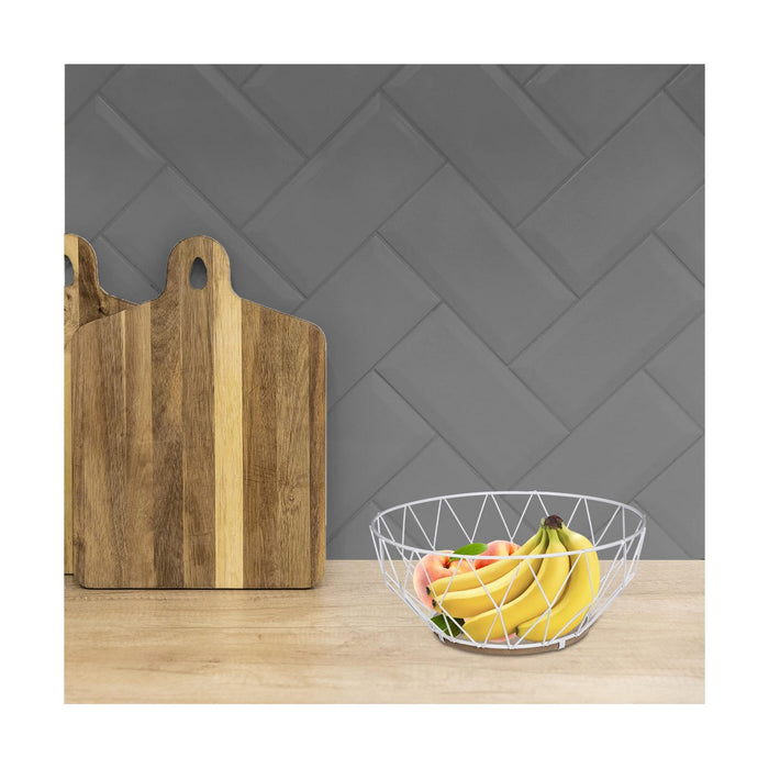 Fructieră Secret de Gourmet Metal Alb Ø 28 cm