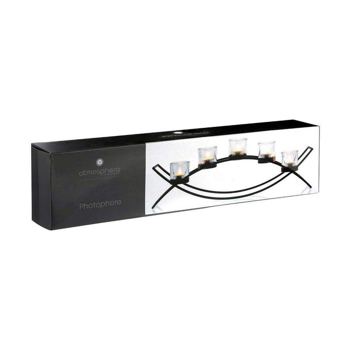 Suport de Lumânări Atmosphera Tealight Metal (55 x 13,5 x 9 cm)