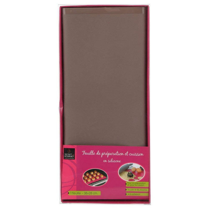Foaie de copt Secret de Gourmet Cuptor Gri Silicon 38 x 28 cm