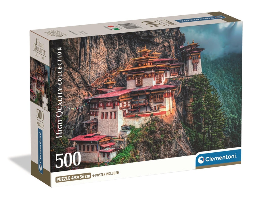 Puzzle Clementoni, colecția Compact, The Tiger's Nest, 500 de piese, 49 × 36 cm