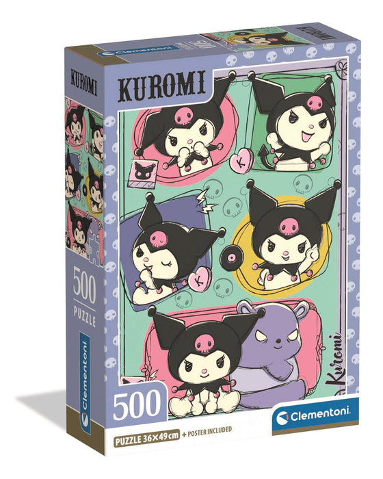 Puzzle Clementoni, colecția Compact, Kuromi 2025, 500 piese, 36 x 49 cm