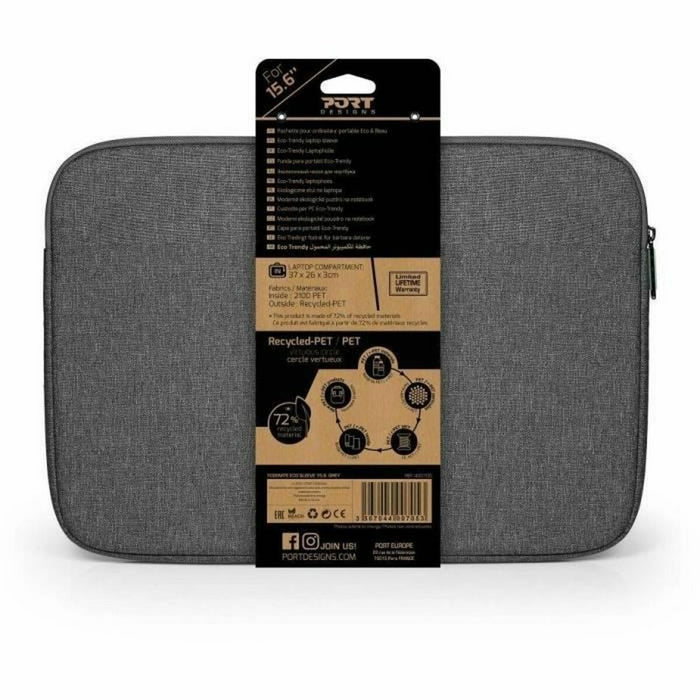 Husă pentru Laptop Port Designs YOSEMITE Eco Gri 14" 39 x 28 x 3 cm