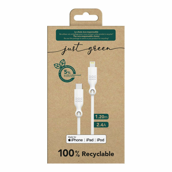 Cablu USB-C la Lightning Big Ben Interactive JGCBLMFIC1M2W 2 m