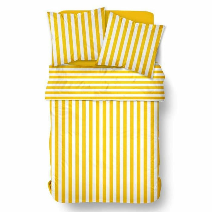 Husă de pilotă TODAY Summer Stripes Galben Pat dublu 240 x 220 cm