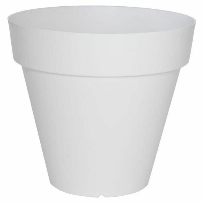 Ghiveci Riviera Alb Plastic Pătrat Ø 50 cm