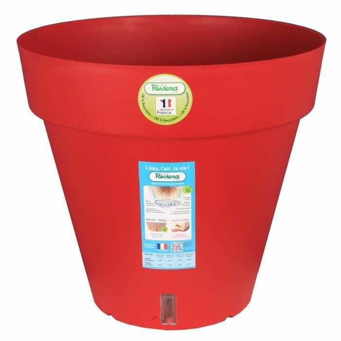 Ghiveci Riviera Roșu polipropilenă Plastic Rotund Míč Ø 50 cm