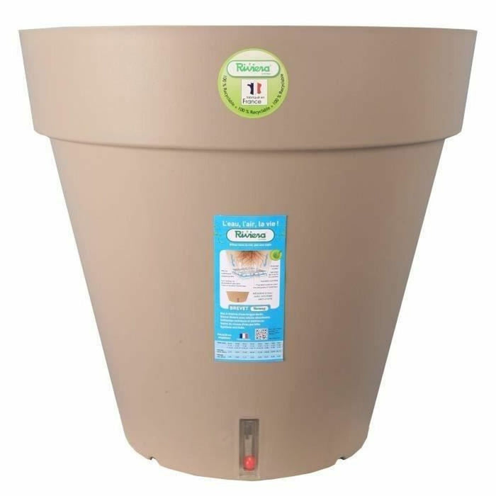 Ghiveci Riviera Ø 60 cm Gri Maroniu polipropilenă Rotund Míč