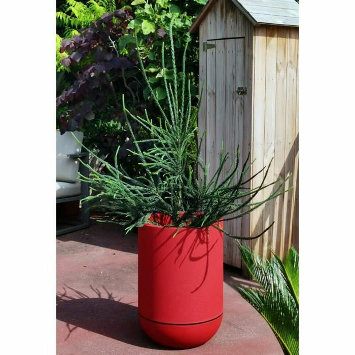Ghiveci Riviera Granite D40 Roșu Plastic Rotund Ø 40 cm