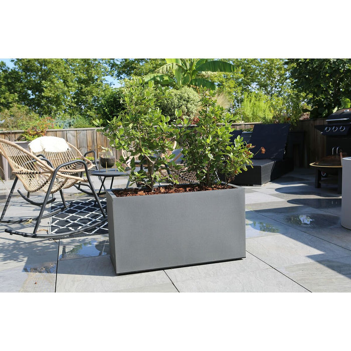 Ghiveci Riviera Dreptunghiular Gri 80 x 40 cm Granit