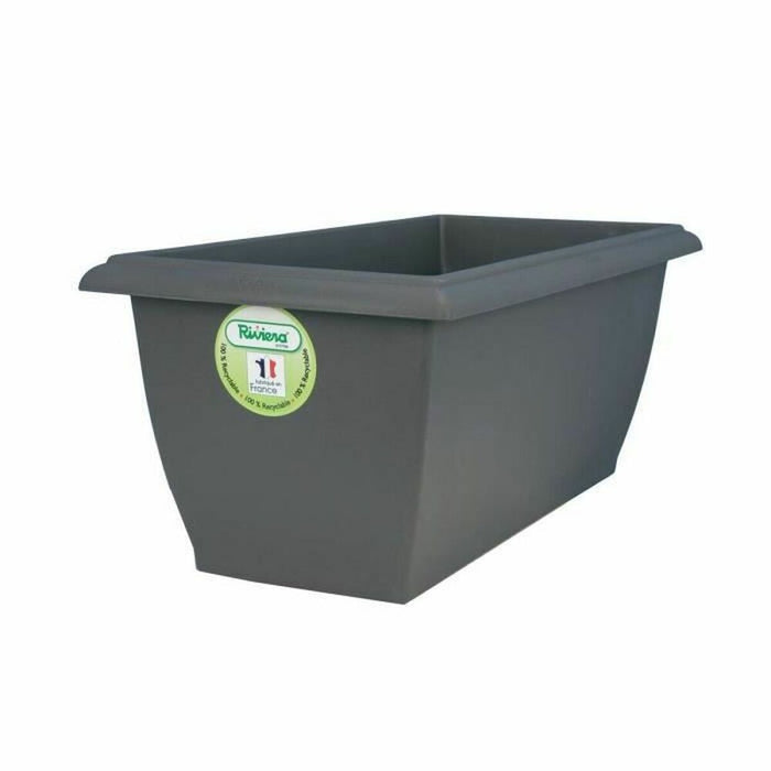 Ghiveci Riviera Evolution 80 x 40 x 32 cm Gri Plastic