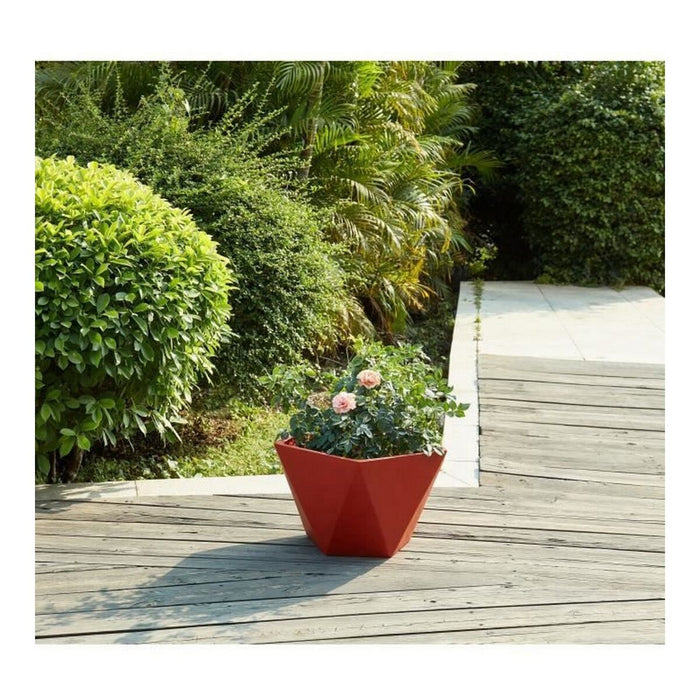 Ghiveci Beau Rivage Fibră de Sticlă Geometric Roz Coral 50 x 30 cm