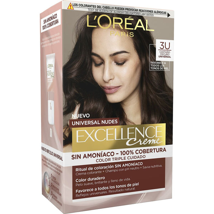 Vopsea Permanentă L'Oreal Make Up Excellence Castaniu Închis