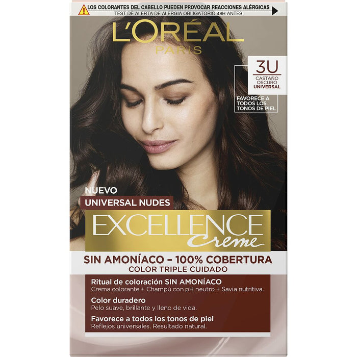 Vopsea Permanentă L'Oreal Make Up Excellence Castaniu Închis