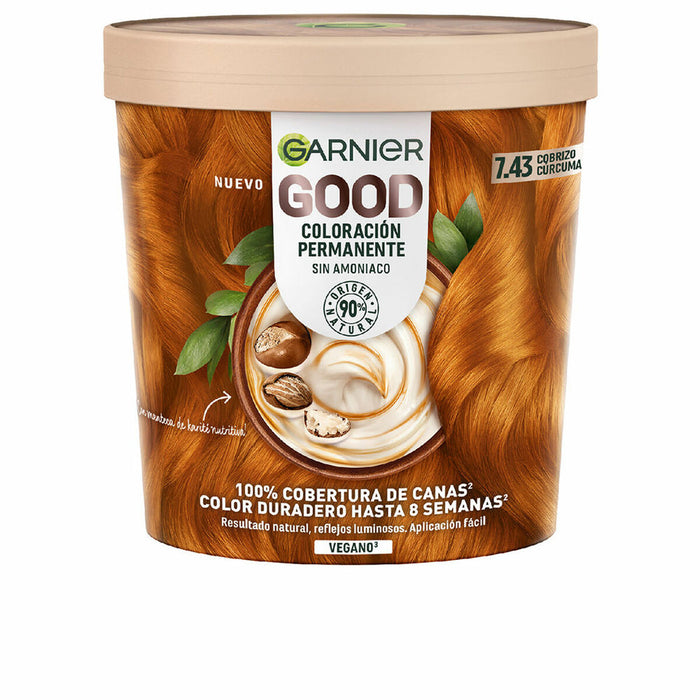 Colorare Permanentă Garnier Good Fără amoniac Nº 7.43 Cobrizo Cúrcuma