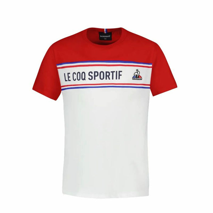 Tricou cu Mânecă Scurtă Copii Le coq sportif  N°2 Tricolore Alb