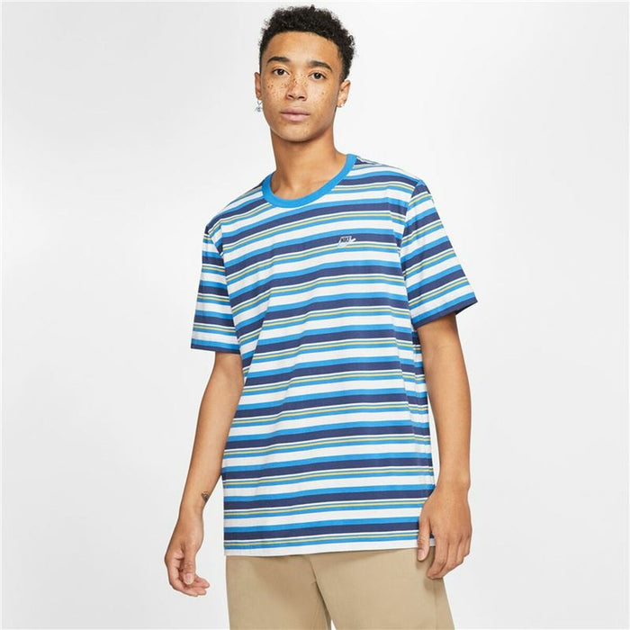 Tricou cu Mânecă Scurtă Bărbați Nike Stripe Tee Albastru