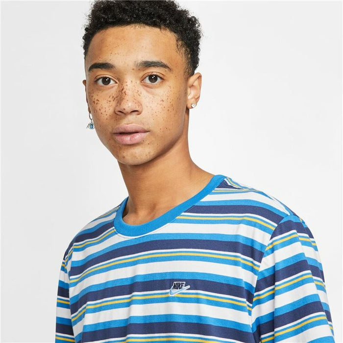 Tricou cu Mânecă Scurtă Bărbați Nike Stripe Tee Albastru