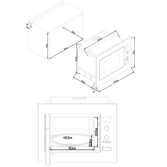Cuptor cu microunde cu Grill Continental Edison CEMOC34IXE 34 L 1000 W 1100 W