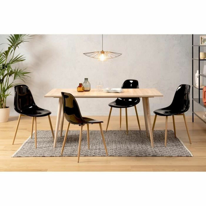 Scaun de Sufragerie Clody 6 Unități Negru 47 x 54 x 84 cm