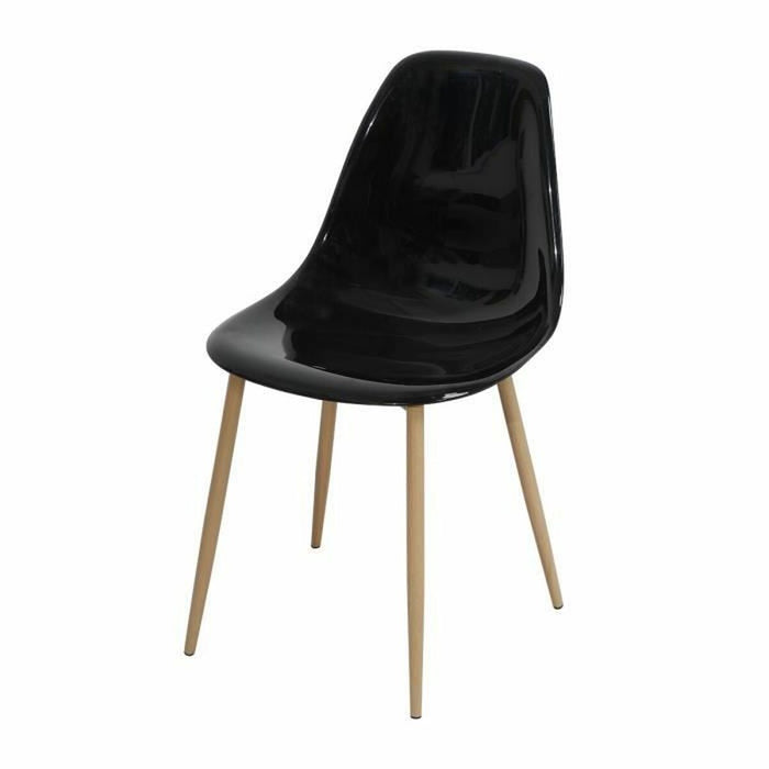 Scaun de Sufragerie Clody 6 Unități Negru 47 x 54 x 84 cm