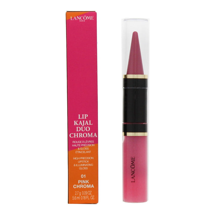 Set ruj cremos Lancome Lip Kajal Duo Chroma + luciu de buze, nuanța 01 Pink Chroma, 2,7 g + 5,6 ml
