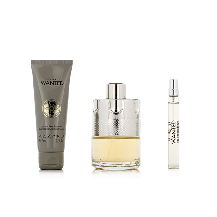 Set de Parfum Bărbați Azzaro EDT Wanted 3 Piese