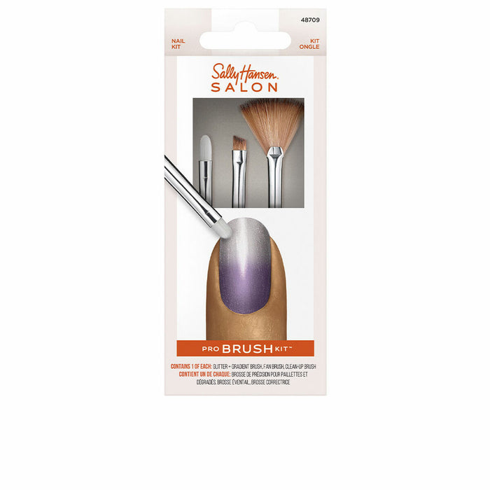 Set de Pensule de Machiaj Sally Hansen Pro Brush Unghii 3 Piese