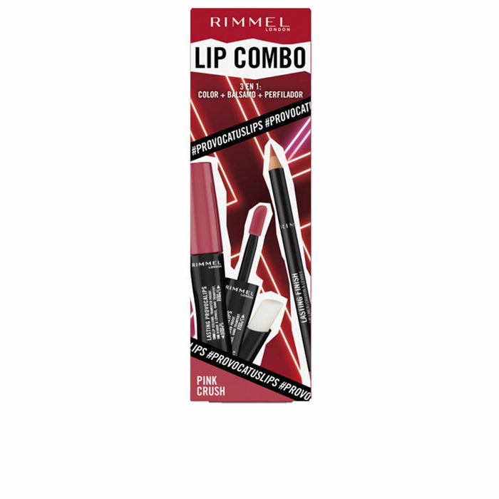 Set de Machiaj Rimmel London Lip Combo 3 Piese Pink Crush