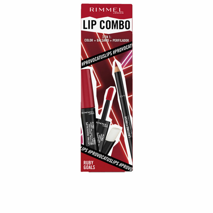 Set de Machiaj Rimmel London Lip Combo 3 Piese Ruby Goals