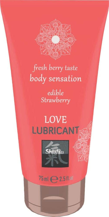 Lubrifiant pe bază de apă, Shiatsu Love, aromă de căpșuni, 75 ml