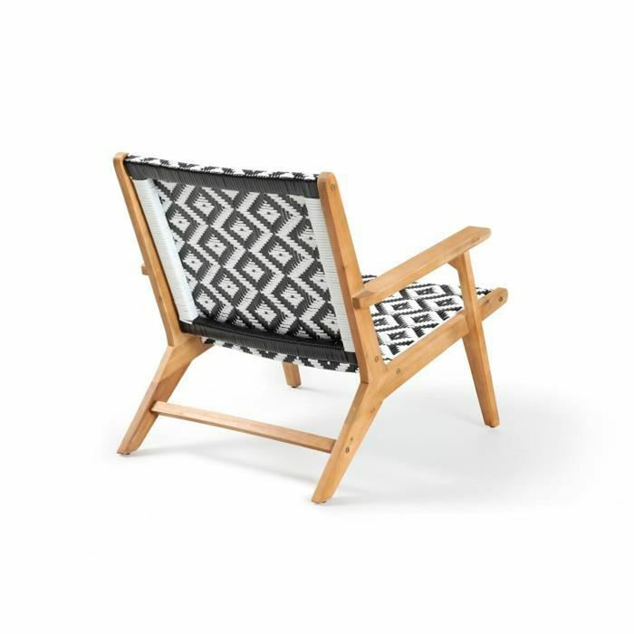 Zahradní židle Acacia 81 x 67 x 71 cm Negru Lemn Alb Rășină