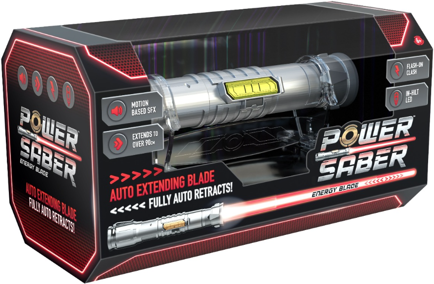 Sabie telescopică Goliath Power Saber, efecte sonore și lumini, lamă extensibilă peste 90 cm, 6+ ani