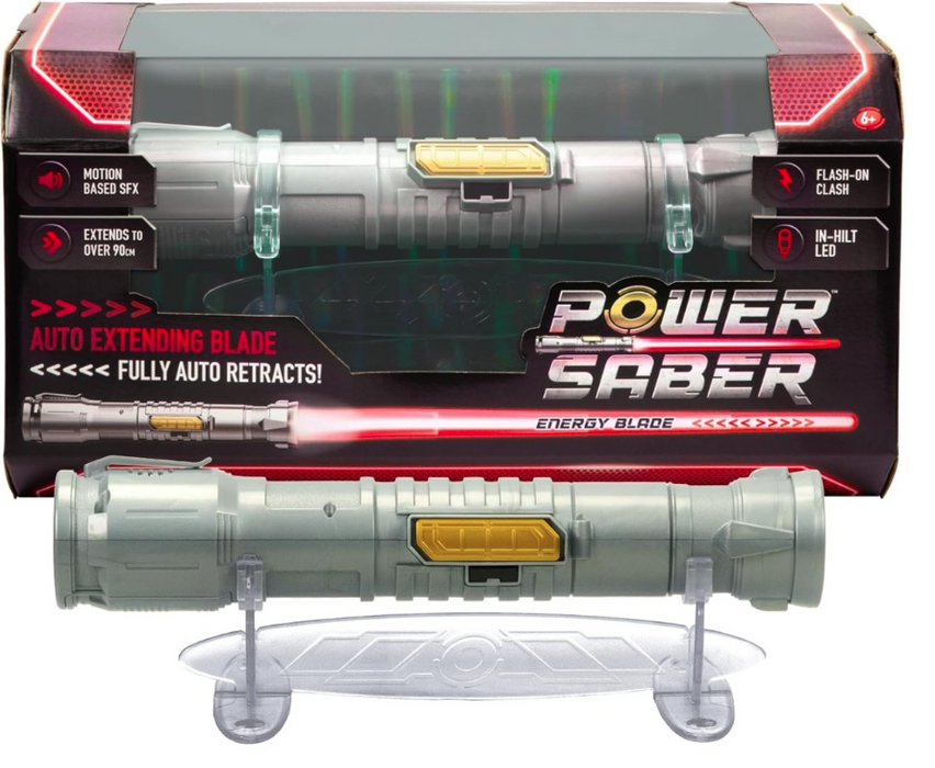 Sabie telescopică Goliath Power Saber, efecte sonore și lumini, lamă extensibilă peste 90 cm, 6+ ani