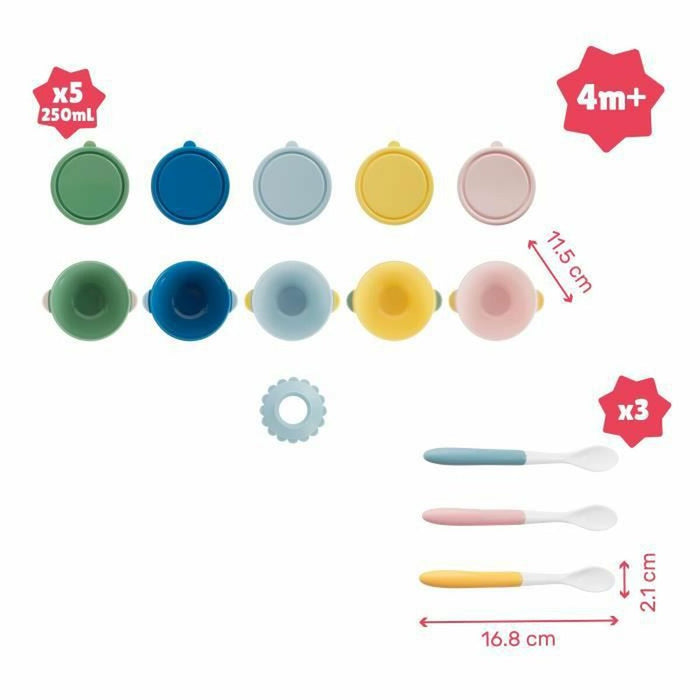 Set de recipiente pentru mâncare de bebe Babymoov B005107