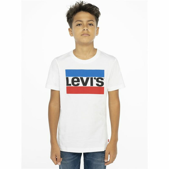 Tricou cu Mânecă Scurtă Copii Levi's Sportswear Logo Alb