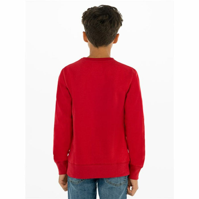 Hanorac fără Glugă Copii Levi's Batwing Crewneck  Roșu