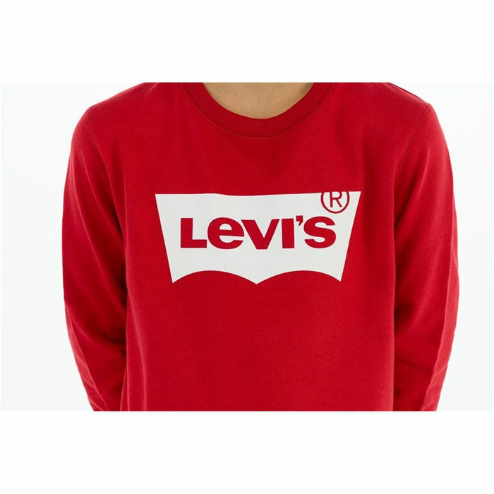 Hanorac fără Glugă Copii Levi's Batwing Crewneck  Roșu