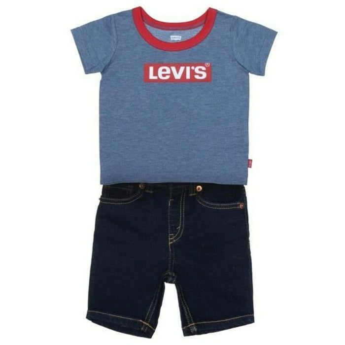 Set Sport pentru Bebeluși Levi's STRETCH DENIM SHORT Albastru