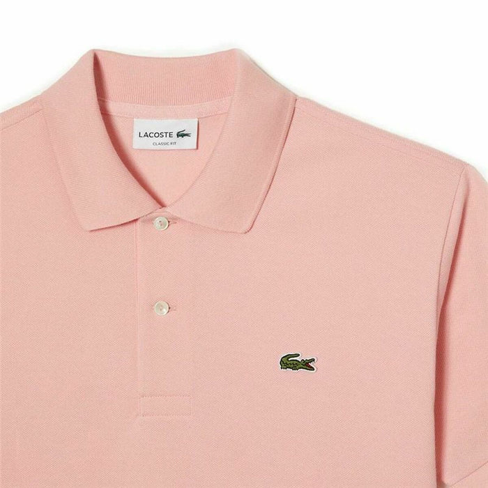 Tricou Polo cu Mânecă Scurtă Bărbați Lacoste Fit L.12.12 Roz