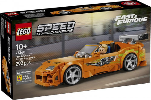 Set de construcție LEGO Speed Champions Fast & Furious Toyota Supra MK4, 292 piese, 10+ ani