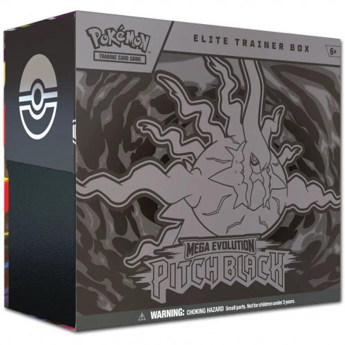 Set pentru jocul de cărți Pokemon TCG, Mega Evolution Pitch Black Elite Trainer Box, 6+ ani
