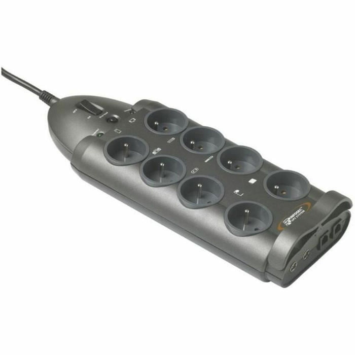 Placă de Circuit 8 Puncte de Conectare Schuko INFOSEC S8 LAN TV Negru